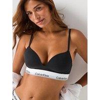 Calvin Klein Icon Cotton Modal Plunge Bra - Black