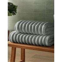 Silentnight Ribbed Cotton Hand Towel - 2 Pack