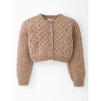 The Very Collection Girls Cable Cardigan - Cream