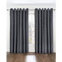Very Home Geo Velvet Thermal Eyelet Curtains 46X72
