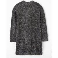 The Very Collection Girls Knitted Sparkle Dress - Grey