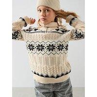 The Very Collection Girls Fair Isle Regular Jumpers - Black