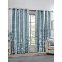 Very Home Floral Lined Eyelet Curtains