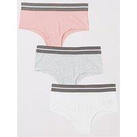 V By Very Girls 3 Pack Sporty Briefs - Multi