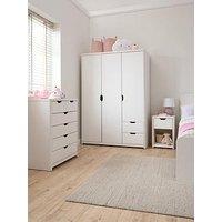 Very Home Aspen 3 Piece Package - 3 Door, 2 Drawer Wardrobe, 4 + 2 Chest And Bedside Table - White Oak