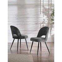 Julian Bowen Set Of 2 Ella Dining Chairs - Onyx