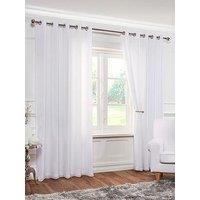 Very Home Lined Voile Eyelet Curtains