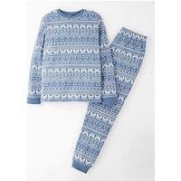The Very Collection Boys Fairisle Christmas Gaming Pyjamas - Multi