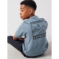 The Very Collection Boys Camping Adventure Short Sleeve T-Shirt - Grey