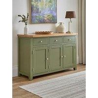 Very Home Hamilton Ready Assembled 3 Door Sideboard Green - Contains Solid Wood