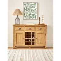 Very Home Woodland Ready Assembled Large Sideboard With Wine Rack - Oak