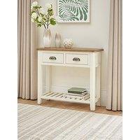 Very Home Woodland Ready Assembled Console Table - White/Oak