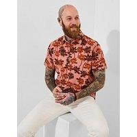 Joe Browns Perfect Palm Short Sleeve Shirt - Pink