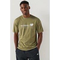New Balance Mens Linear Graphic T-Shirt - Green