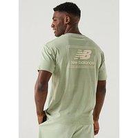 New Balance Mens Woven Label T-Shirt - Green
