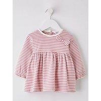 The Very Collection Baby Girls Stripe Sweat Dress - Cream / Pink