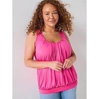 V By Very Curve Banded Hem Vest - Pink