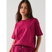 Peach Fit Womens Cozy Season T-Shirt - Burgundy