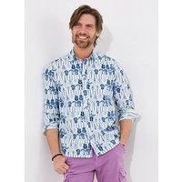 Joe Browns Right Notes Long Sleeve Shirt - Blue