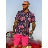 Joe Browns Wild Side Short Sleeve Shirt - Navy