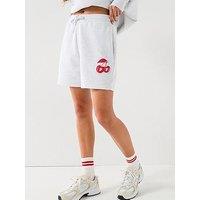 Peach Fit Womens Cherry Shorts - Grey