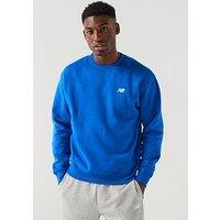 New Balance Mens Sports Essential Fleece Crew Sweater - Blue