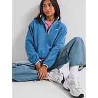 New Balance Womens Polar Fleece 1/2 Zip - Blue