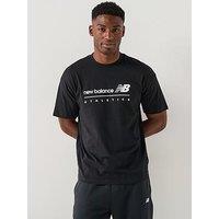 New Balance Mens Linear Graphic T-Shirt - Black