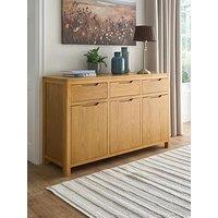 Very Home Saxon Large Ready Assembled Sideboard - Oak