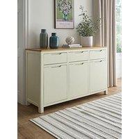 Very Home Saxon Large Ready Assembled Sideboard - Cream/Oak