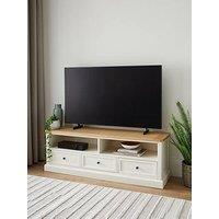 Very Home Charlton Tv Unit Fits Up To 65" Tv In Ivory/Oak - Fsc Certified