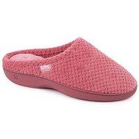 Totes Isotoner Popcorn Terry Mule Slippers - Pink