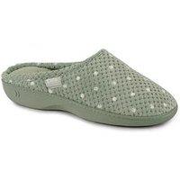 Totes Isotoner Popcorn Terry Mule Slippers - Green