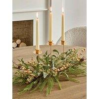 Very Home Mistletoe And Gold Berry Christmas Table Centre - 70 Cm