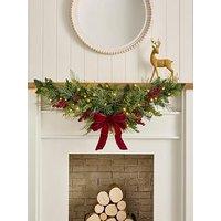 Very Home Pre Lit Evergreen Swag Wth Bow