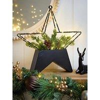 Very Home 39 Cm Lit Star With Foliage Christmas Decoration