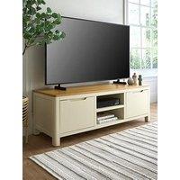 Very Home Saxon Ready Assembled 2 Door Tv Unit - Cream/Oak - Fits Up To 55 Inch Tv