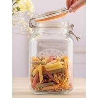 Kilner Set Of 2 Clip Top Square Jars 2L