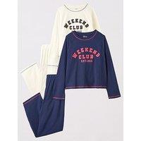 The Very Collection Girls 2 Pack Pyjama Set - Multi