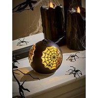 Hocus Pocus Led Glass Cobweb Dome Halloween Decoration