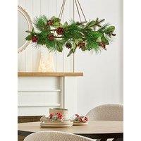 Scottish Everlastings 54 Cm Hanging Christmas Wreath With Berries And Cones