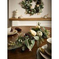 Scottish Everlastings 80 Cm Premium Autumn Pumpkin Table Centrepiece Swag Green