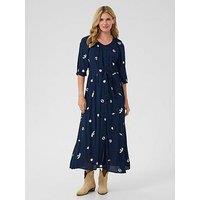 Cream Ronja Dress - Blue