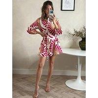 Style Cheat Jasmine Cut Out One Shoulder Dress - Pink