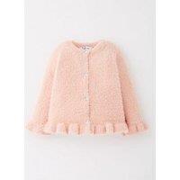 The Very Collection Girls Eyelash Cardigan - Pink