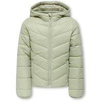 Only Kids Girls Lightweight Quilted Jacket - Light Green