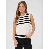 Kaffe Lizza Sleeveless Jumper - White