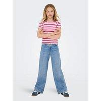 Only Kids Girls Comet Wide Leg Jeans - Light Blue