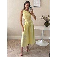 Style Cheat Jasmine Cut Out Midi Dress - Yellow