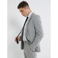 River Island Pupstooth Skinny Fit Suit Jacket - Grey
